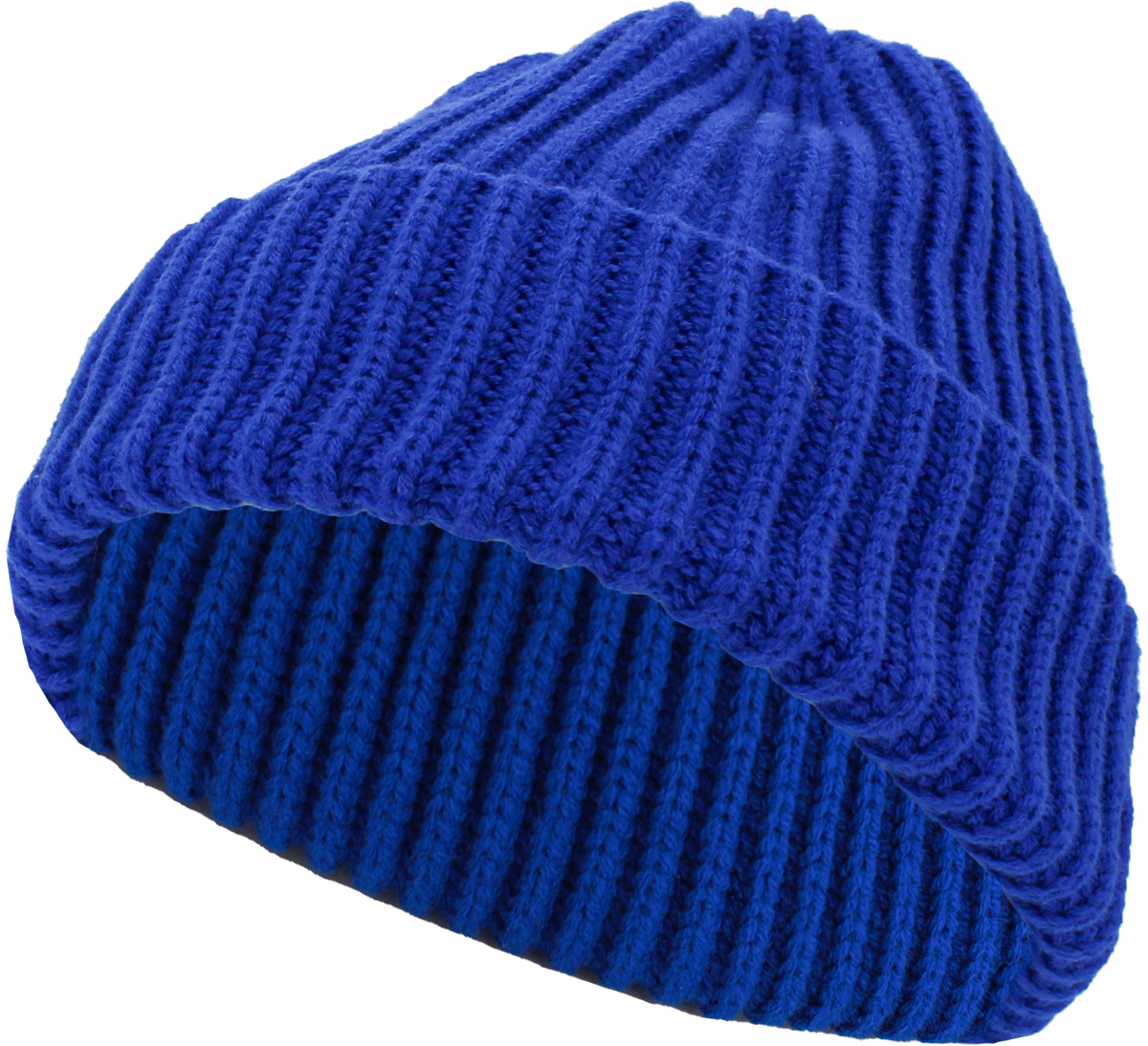 Royal Blue cuffed beanie product view